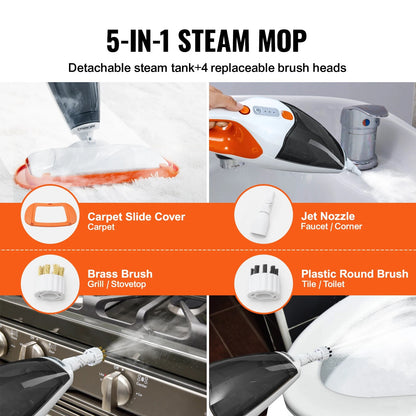 VEVOR Steam Mop Cleaner 5-in-1 High Temperature Steam Cleaner Multipurpose Floo image 6