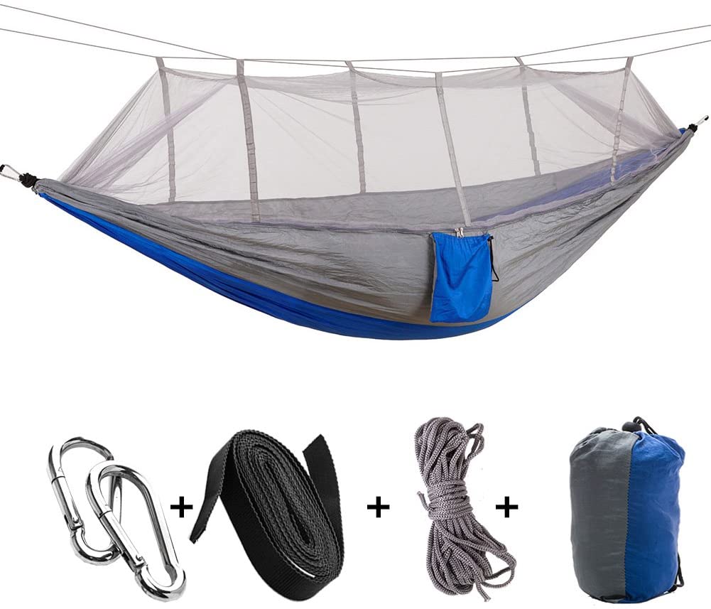 Portable Outdoor Camping Hammock With Mosquito Net 1-2 Person Go Swing Garden H image 2