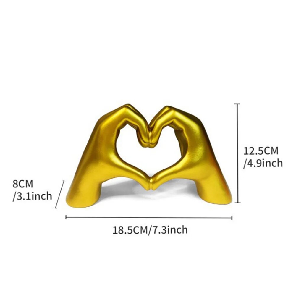 Personalized Heart Gesture Resin Statue Home Decoration Modern Art Hand Love Ab image 5