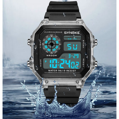 SYNOKE Digital Watches Men Sports Luminous Multifunction Waterproof Chrono Wris image 5