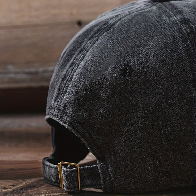 Cotton Retro Vintage Baseball Cap Men Women Denim Embroidered Letters Hat Cotto image 6