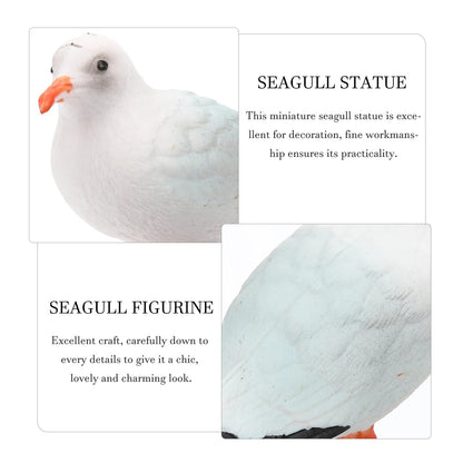 Red-billed Gull Model Garden Bird Sculpture Tabletop Decor Seagull Figurine Res image 2