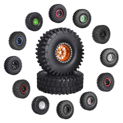 4pcs Hobbypark 1.9 Inch Beadlock Wheels and Tires Set for 1/10 Scale RC Crawler image 7