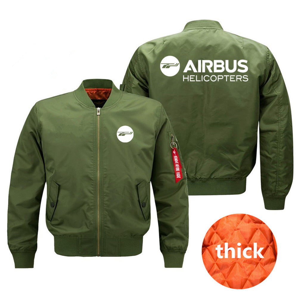 Outdoor Military Airbus Helicopter Aviation Pilots Ma1 Bomber Flight Jacket Coa image 5