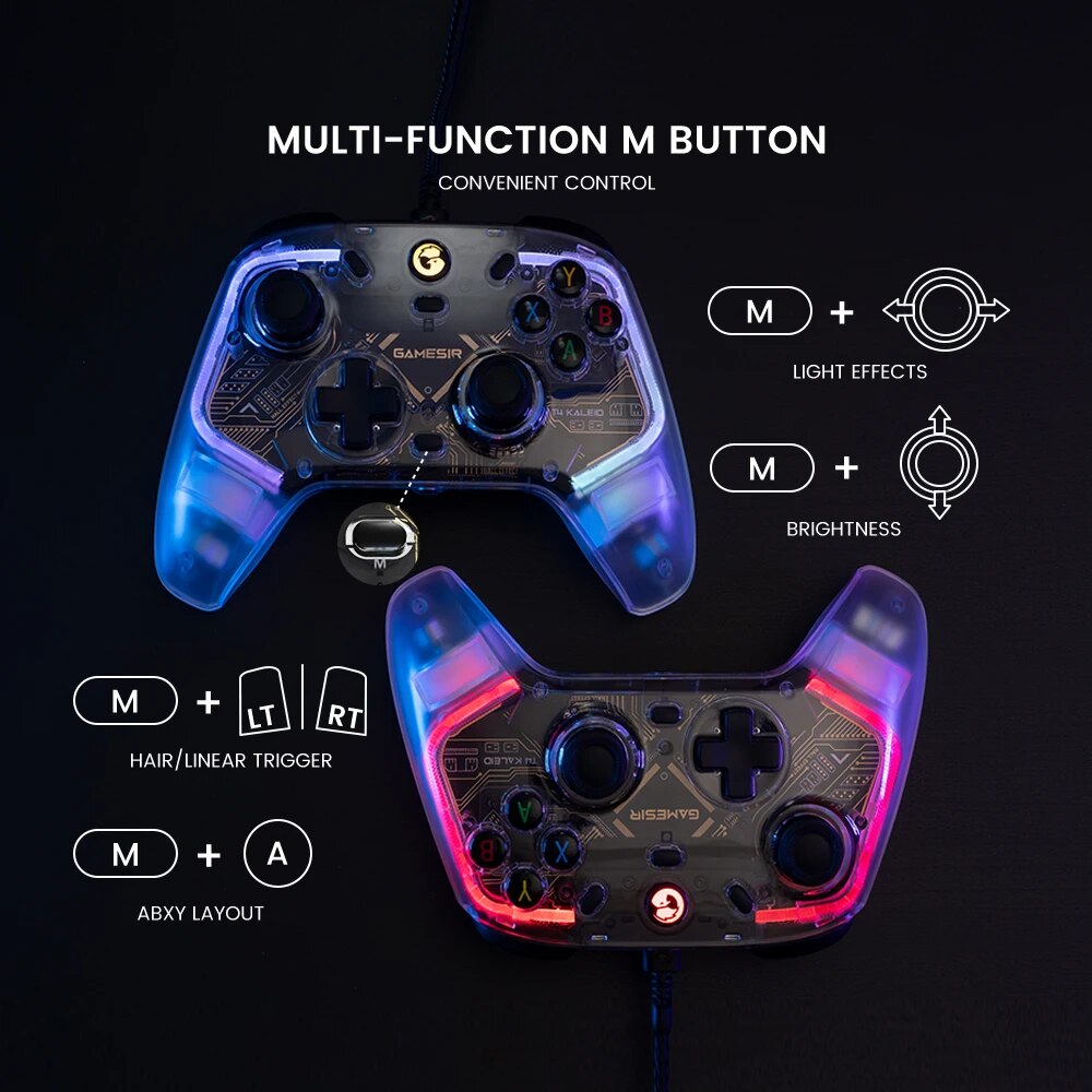GameSir T4 Kaleid Gaming Controller Anti-drift Wired Gamepads with Hall Effect image 6