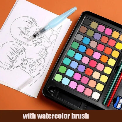 63 Pcs  Watercolor Paint Set 48 Colors Painting Set With Paint Brus image 7