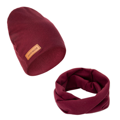 2Pcs/Lot Faux Cashmere Baby Turban Hats Scarf Set Newborn Kids Leather Stick Wi image 7