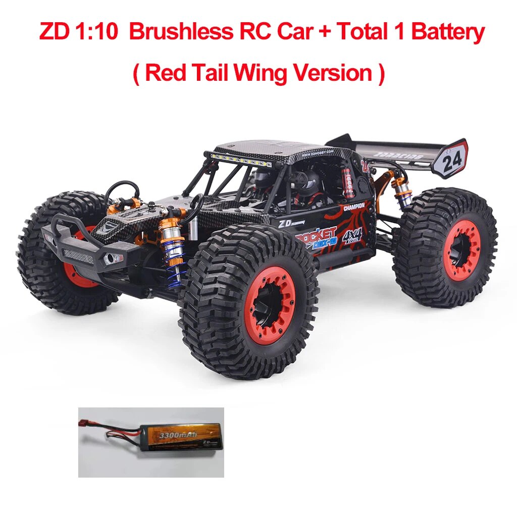 80km/h ZD Racing DBX 10 1/10 4WD RC Car 2.4G Remote Control Car Brushless Motor image 2