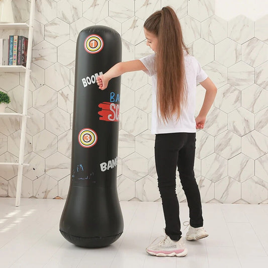 Inflatable Punching Bag Gym Fitness Boxing Training  Sandbag Stress Relief Toys image 0