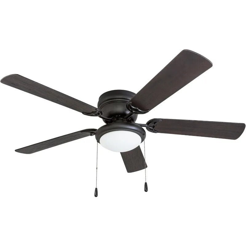 52" Matte Black West Hill Ceiling Fan with Bowl Light Kit image 0