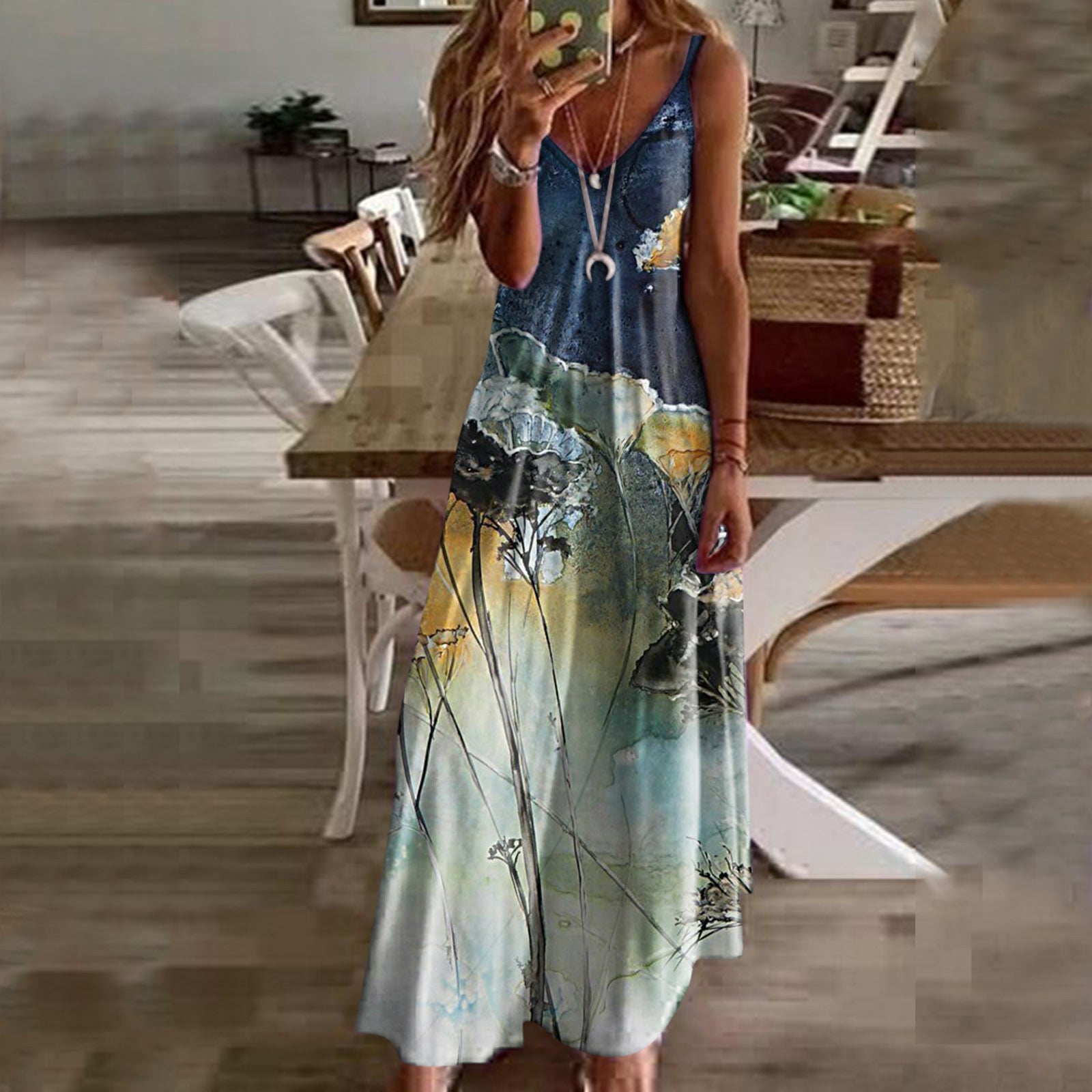 Dresses Wedding Party Bridesmaid Summer Sleeveless Long Dresses Boho Casual Sun image 4