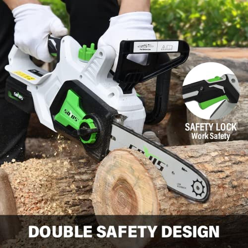Cordless Battery Chainsaw 20V Brushless Electric 12 " Chainsaw 4.0Ah Lithium image 5