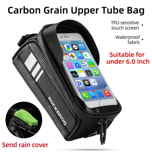 Bicycle Bag Waterproof Touch Screen Cycling Bag Top Front Tube Frame M