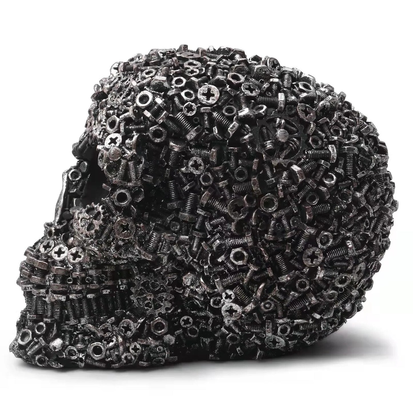 Resin Screw Gear Mechanical Style Skull Decorative Crafts Ornament Home Decor S image 3