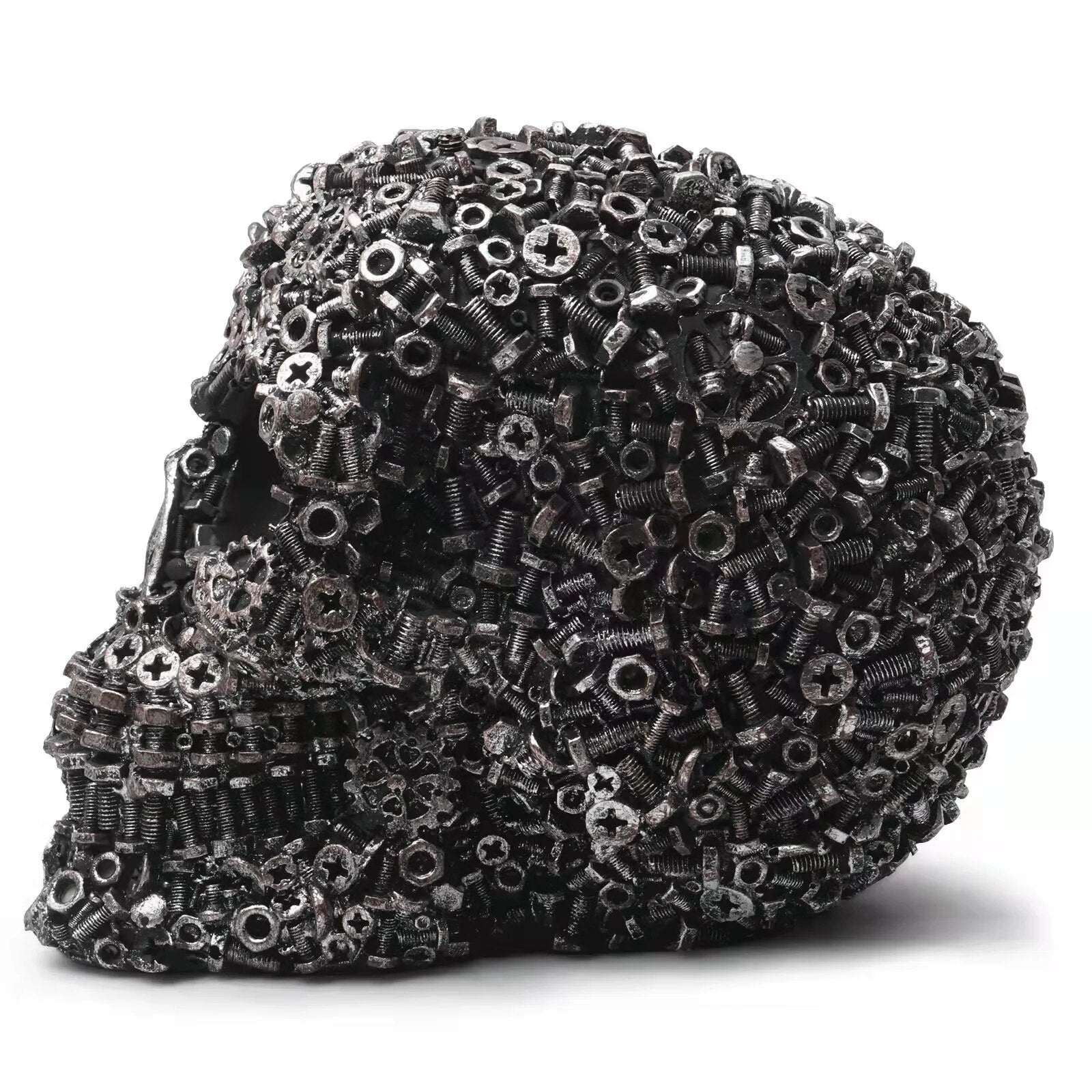 Resin Screw Gear Mechanical Style Skull Decorative Crafts Ornament Home Decor S image 3