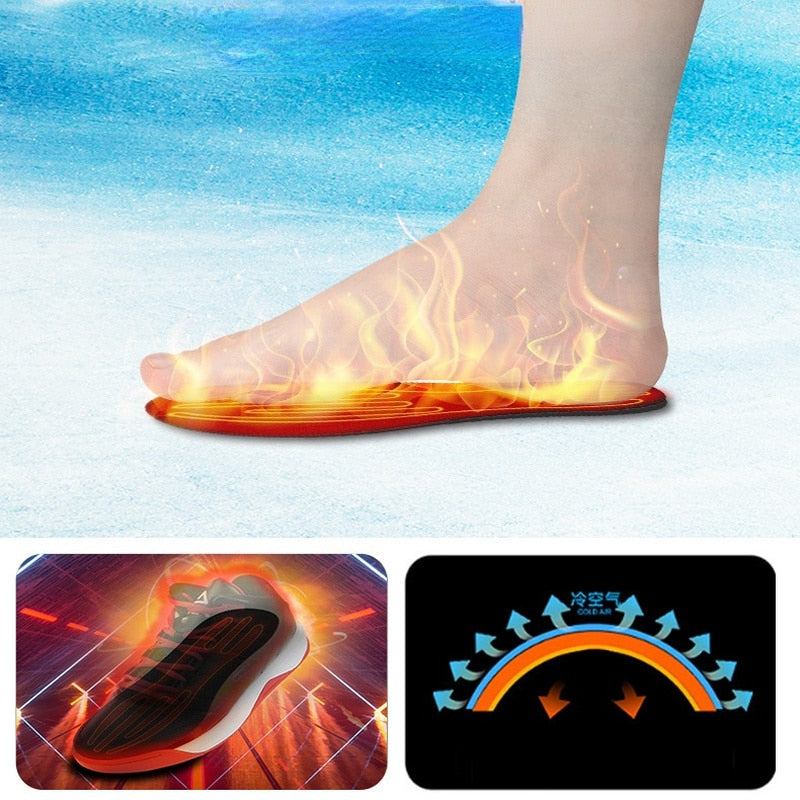 USB Rechargeable Heated Insoles Size 35-46 DIY Customizable Electric Heated Sho image 6
