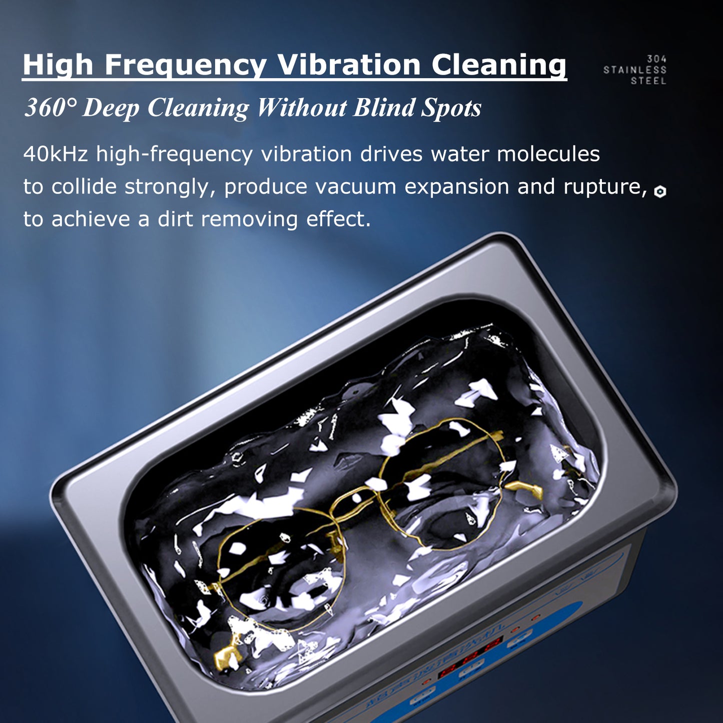 800ml Ultrasonic Cleaner 40kHz Ultra Sonic Cleaner with Timer Ultrasonic Jewelr image 5