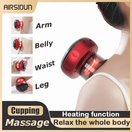 Cupping Massage Magnet Therapy Wireless Guasha Scraping Fat Burner Slimming Bod
