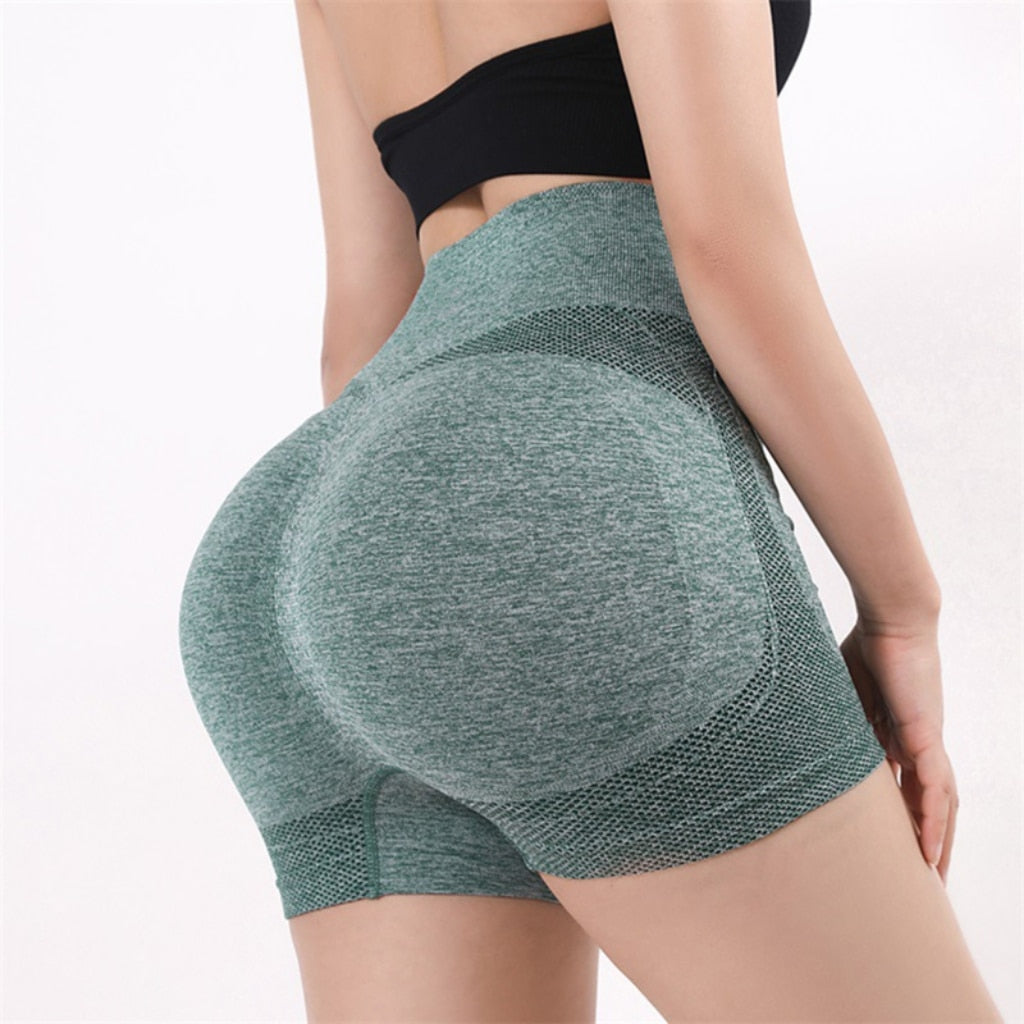 Women Yoga Shorts High Waist Workout Shorts Fitness Yoga Lift Butt Fitness Ladi image 3