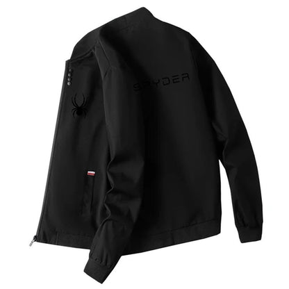 Spring Autumn Man Coats White Streetwear Fashion Stand Collar Jacket Men