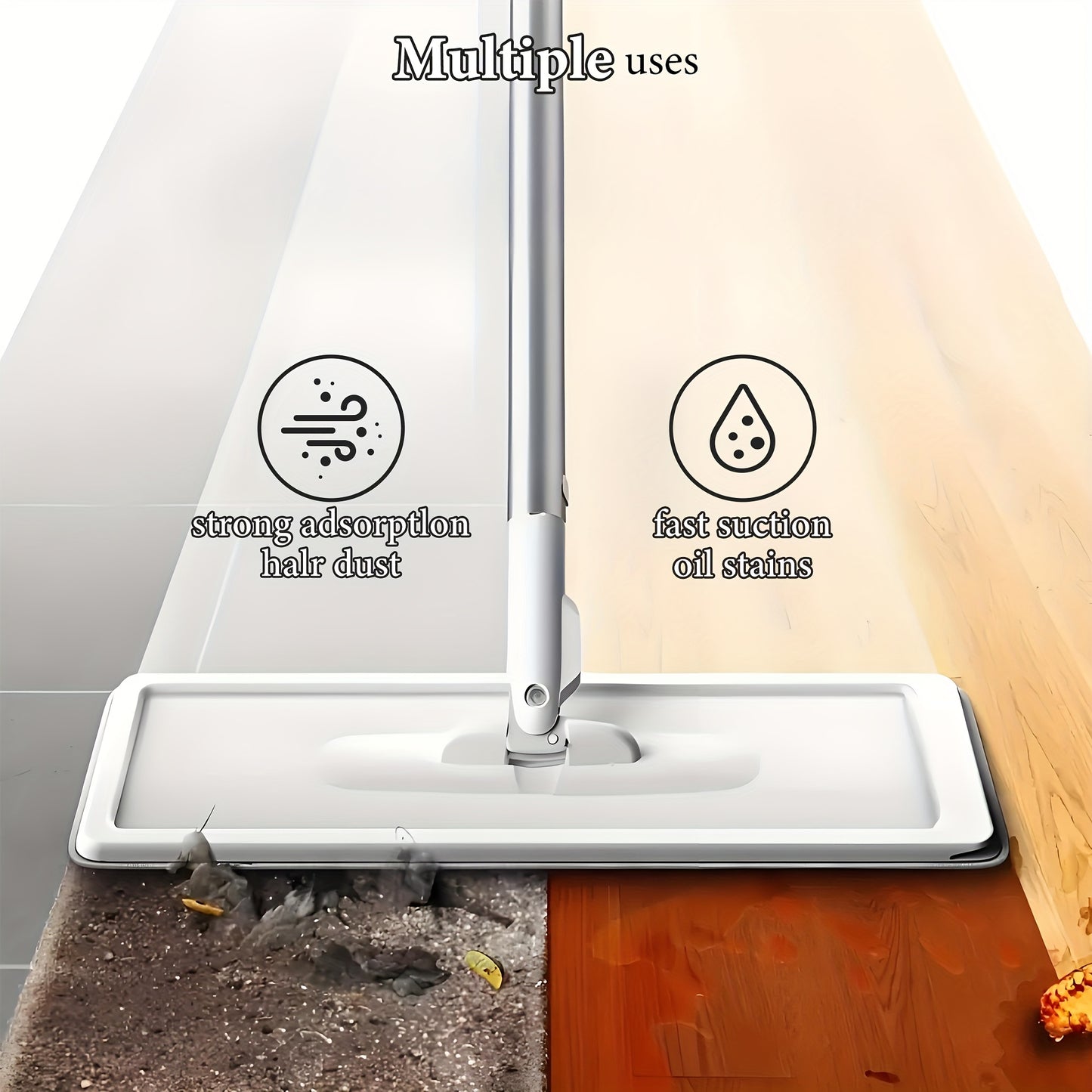 2/4pcs Magic Mop and Bucket Set “ Spin 360 Flat Mop, Wet Dry Cleaning Tool for  image 1