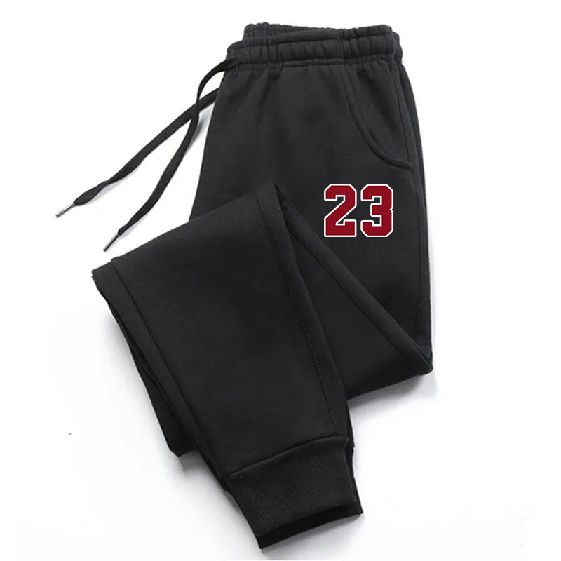 Men's Luxury Print Fleece Sweatpants Warm Jogging Pants Multiple PacksMale Outd image 3