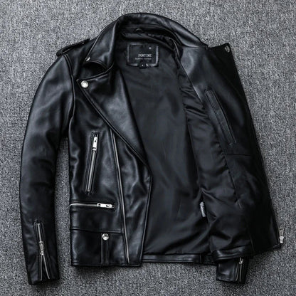 Spring Classical Suitableo Jacket Genuine Leather Motorcycle Jackets Men New Zea image 3