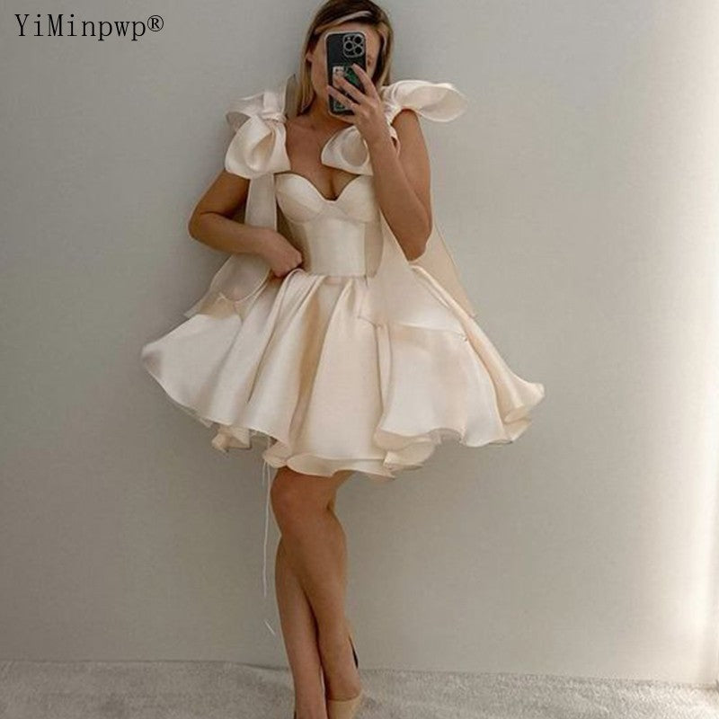 Latest Homecoming Dresses 2024 Sweet Heart Short Bow Prom Birthday Party Gowns  image 1