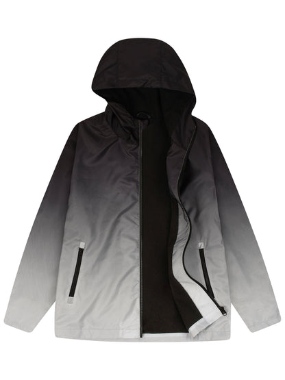 New Men's Clothing Trench Gradient Breathable Pockets Zipper Hooded Pockets Spo image 1