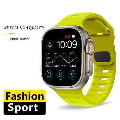 Silicone Strap For Apple Watch Ultra band 49mm Series 8 7 45MM 41MM 44MM 40MM R image 1