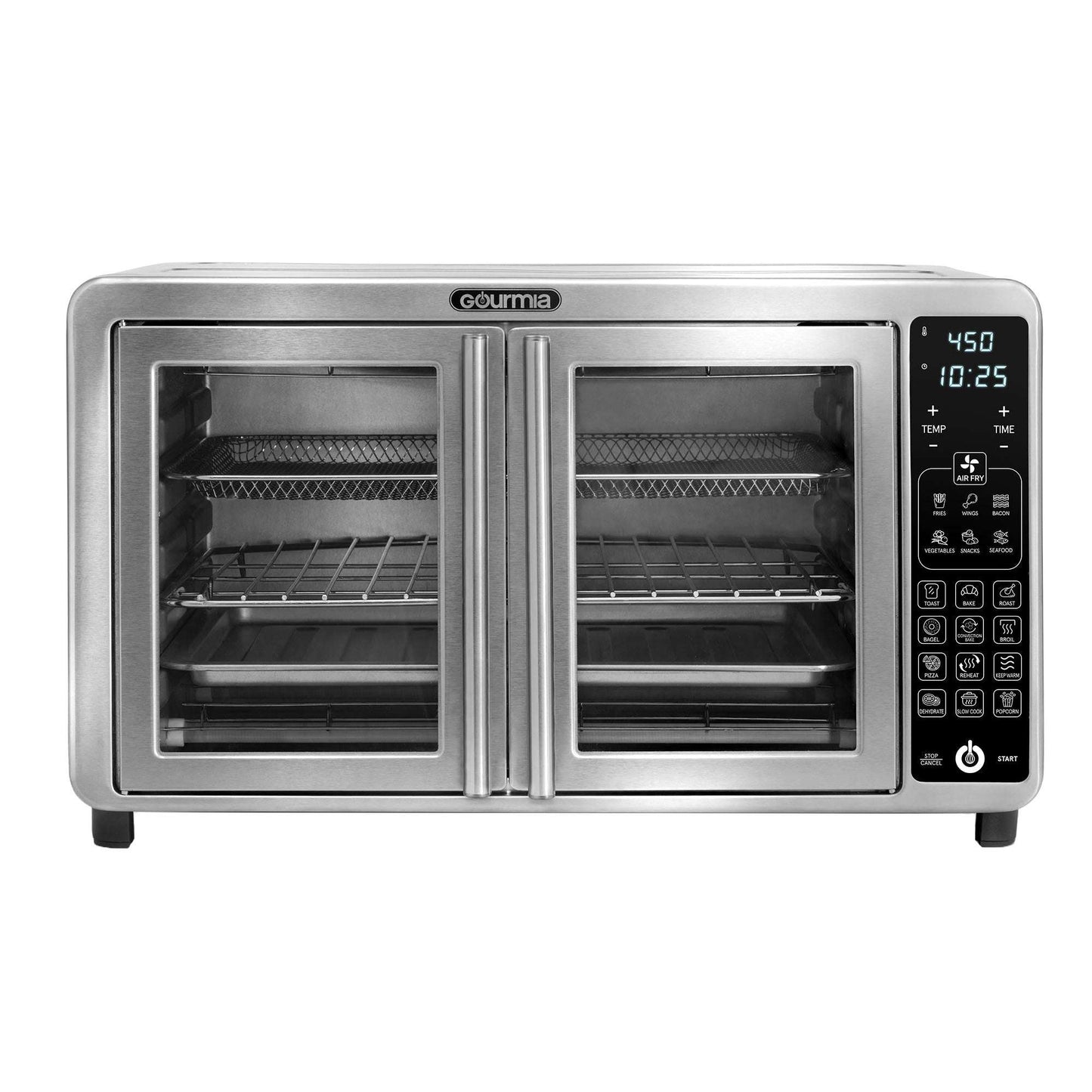 XL Digital Air Fryer Toaster Oven with Single-Pull FrenDoors