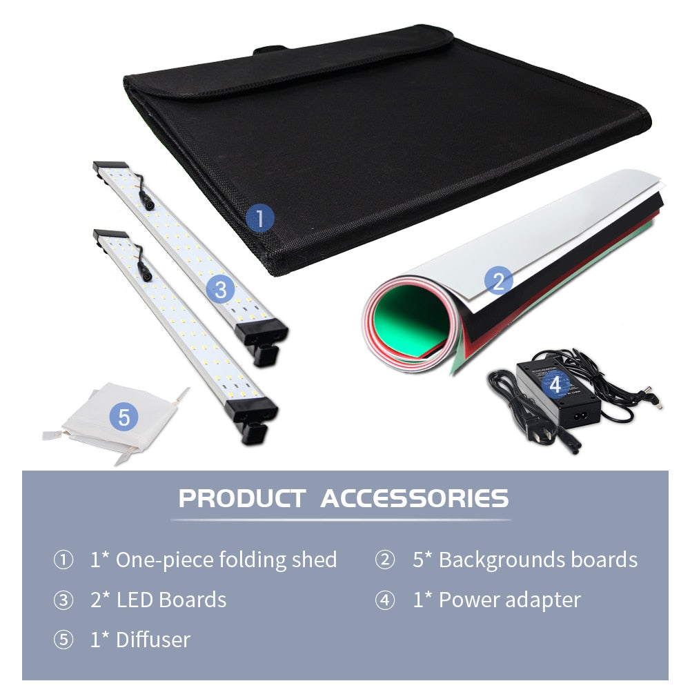 Po Studio Box Portable Lightbox Tabletop Shooting PVC Backdrop Tent Pogra image 4