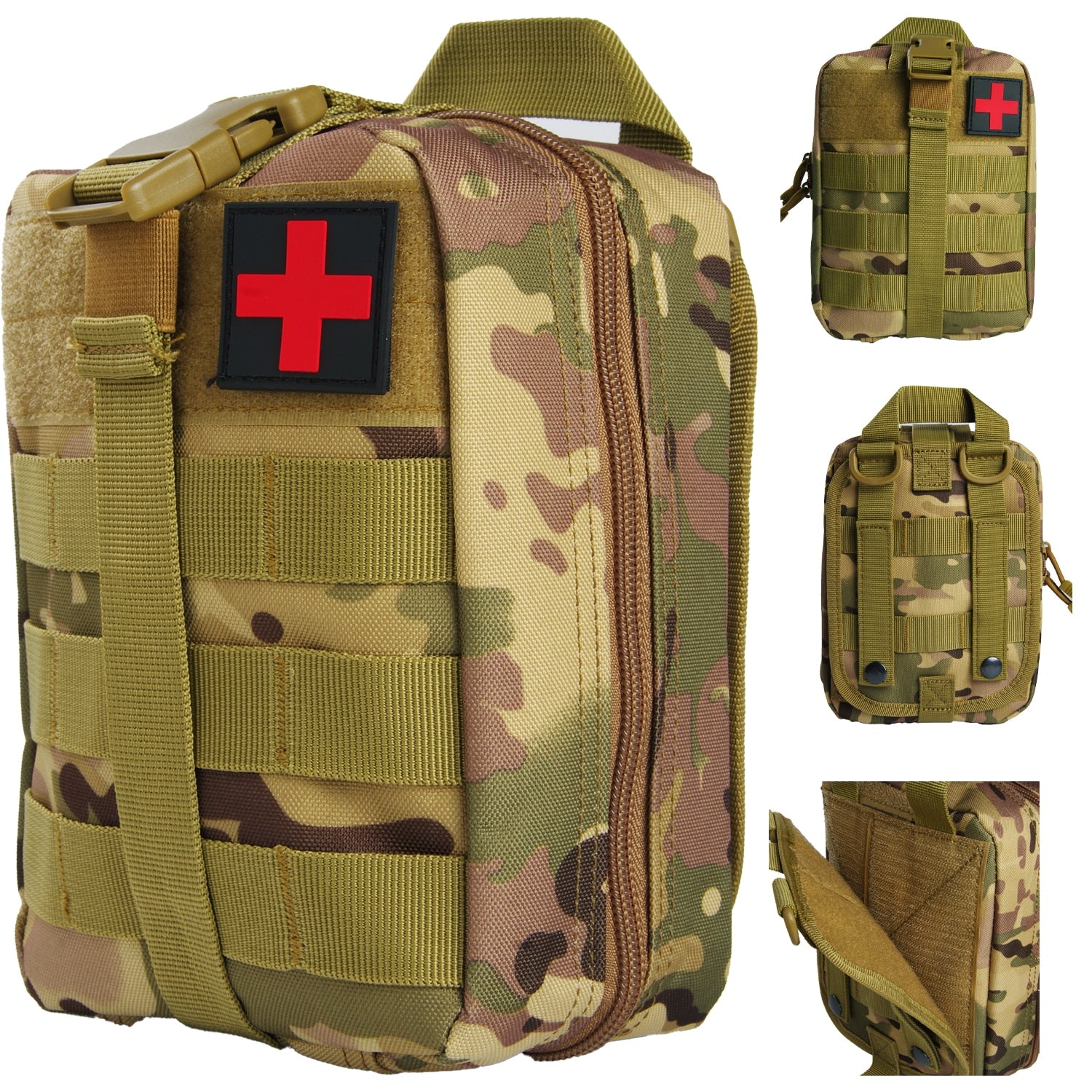 First Aid Survival Kit Tactical IFAK Pouch Supplied full set Molle Camping Kit image 11