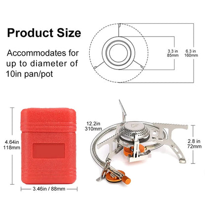 Widesea Camping Gas Stove Outdoor Tourist Burner Strong Fire Heater Tourism Coo image 6