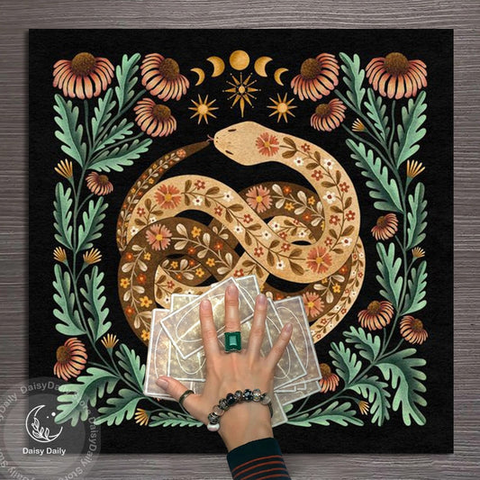 Magic Snake Altar Cloth Alter Cloth Tarot Cloth for Spread Tarot Reading Cloth image 0
