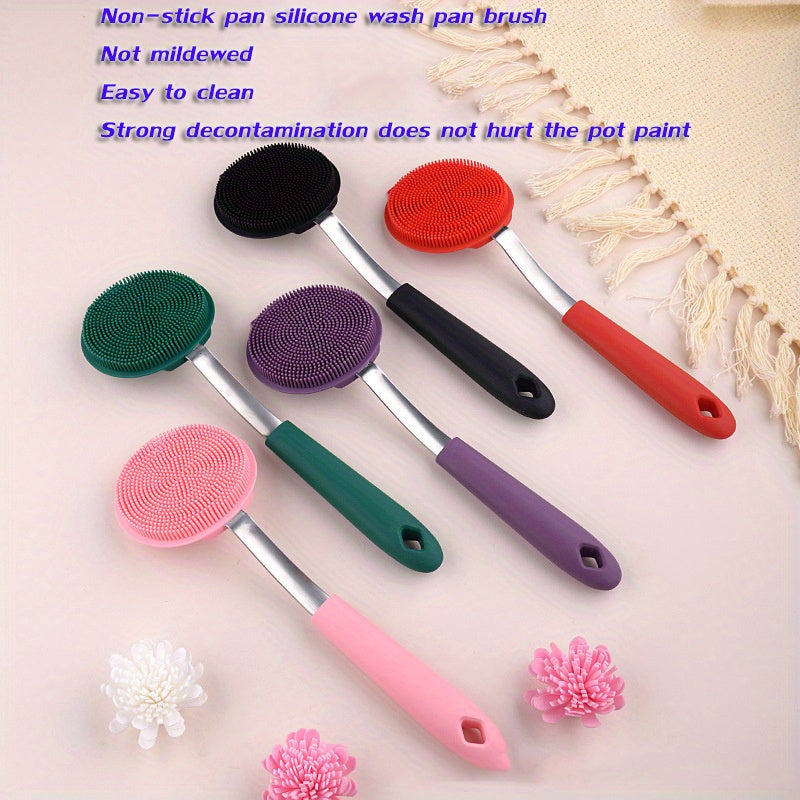 1pc, Silicone dishwashing brush, non stick, special silicone spatula, kitchen u image 1