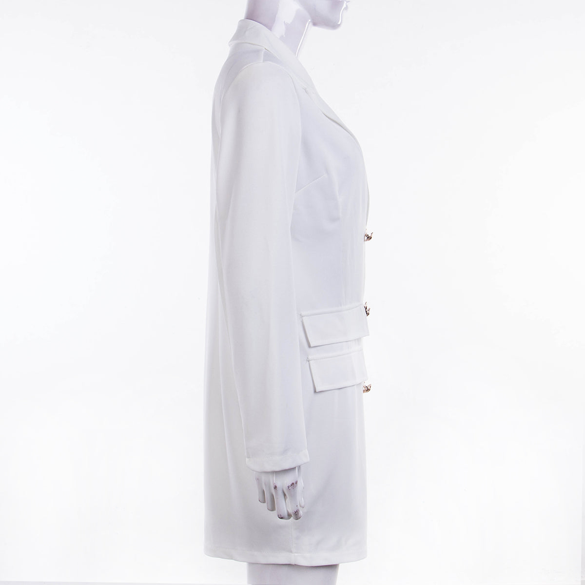 Elegant Women s Formal V Neck Blazer with Long Sleeves and Double Breasted Desi image 3