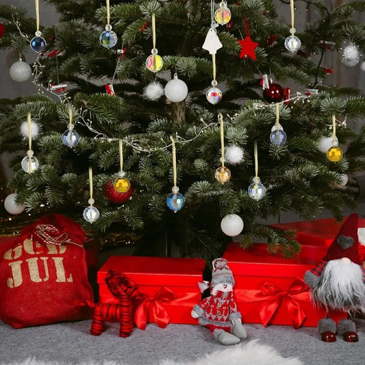 60 Pcs Multicolor Crystal Christmas Ball Ornaments Ball Colorful Glass Balls Ch image 0