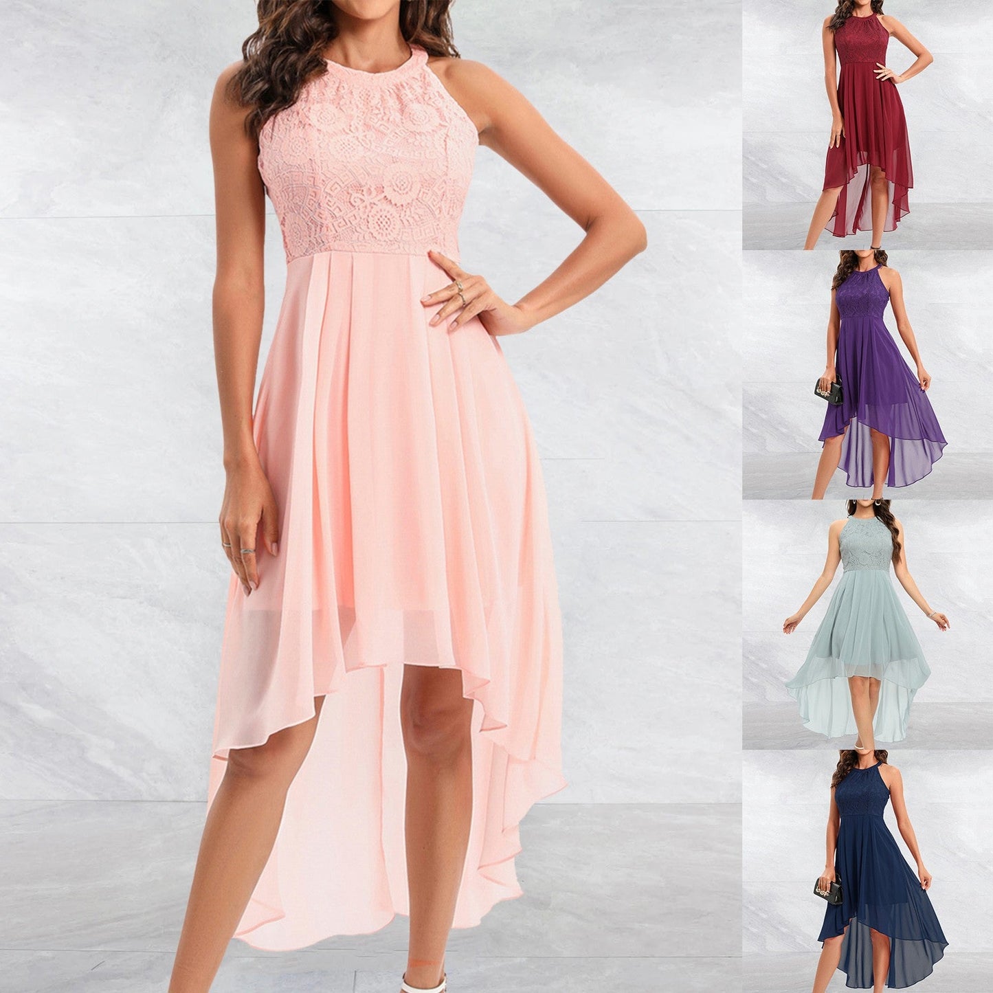 Lace Chiffon Party A Line Dresses Womenexy Off Shoulder Irregular For