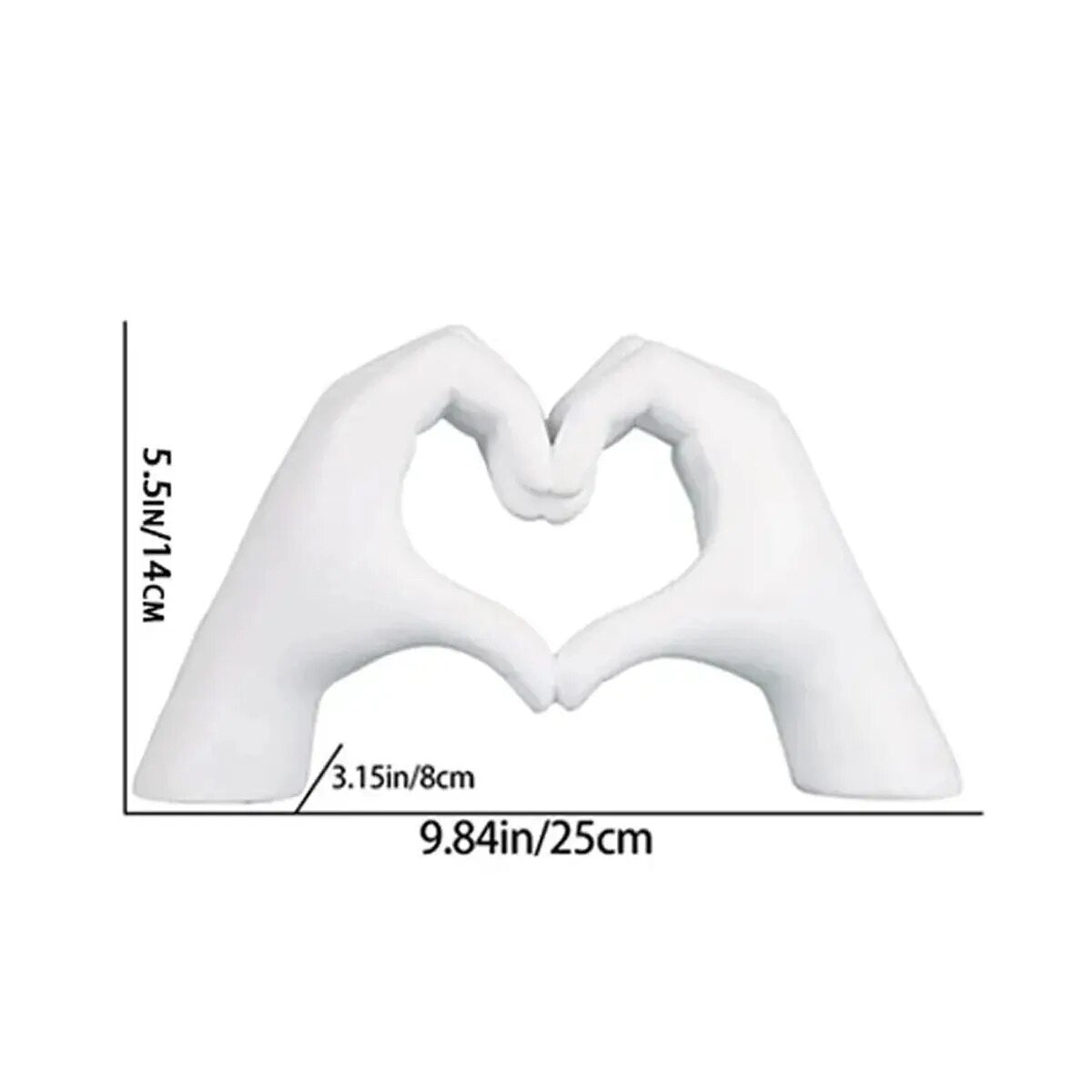 1pc Gesture Decoration, Heart Finger Statue Modern Art Sculpture Personalized H image 2