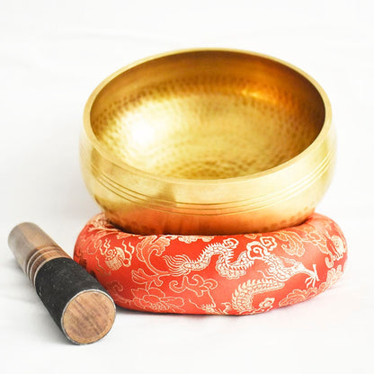 Hand Hammered Tibetan Singing Bowl set image 3