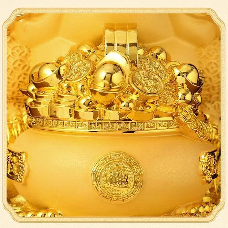 Mascot Golden Toad Piggy Bank Large Capacity Fortune Gathering Box  Luxury Home image 7