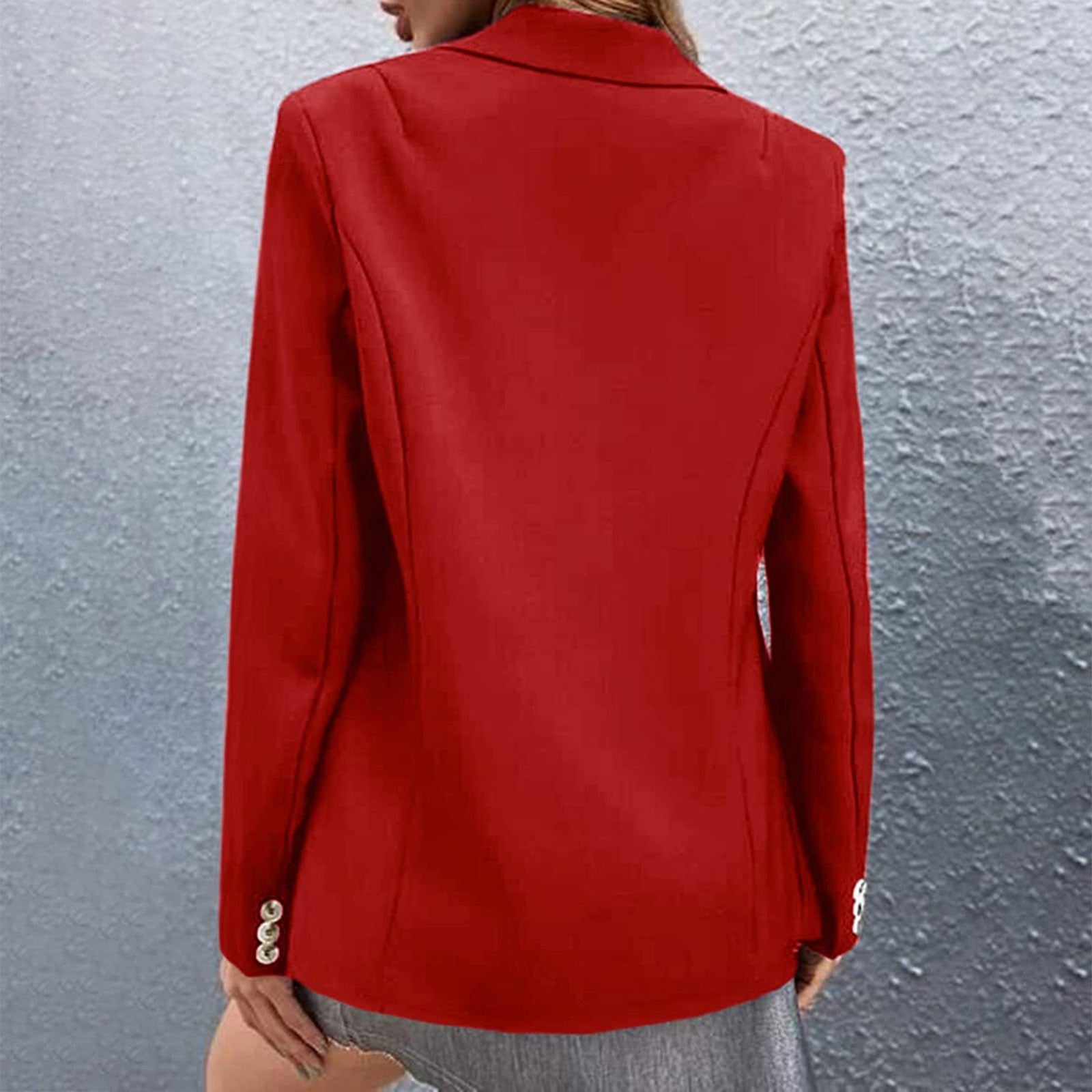 Women Office Work Wear Suit Blazer 2022 Spring Autumn Solid Casual Single Butto image 4