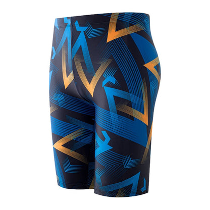 YUKE Men Swimming Trunks Shorts Long to Knee Competitive Swim Training Swimsu image 3