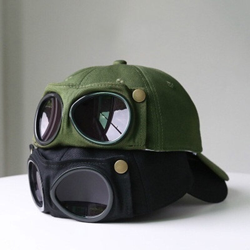 New Aviator Hat Summer Personality Glasses Baseball Cap Female Unisex Sunglasse image 1