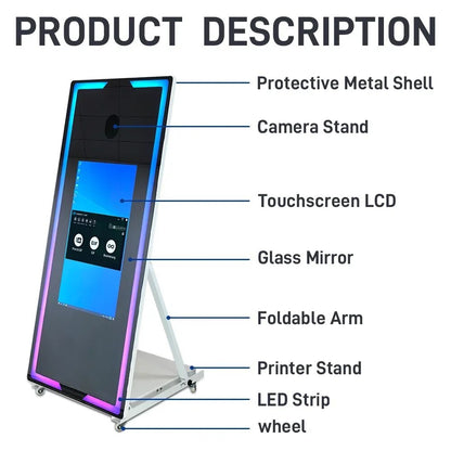 Touch Screen Pobooth Portable Mirror Magic Machine for Wedding Party Activit image 11