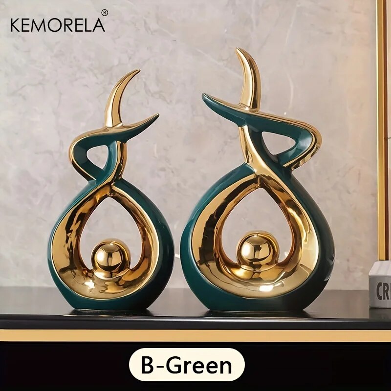Ceramics Statue Exquisite Home Decor Modern Abstract Art Statue Ornaments Sculp image 2