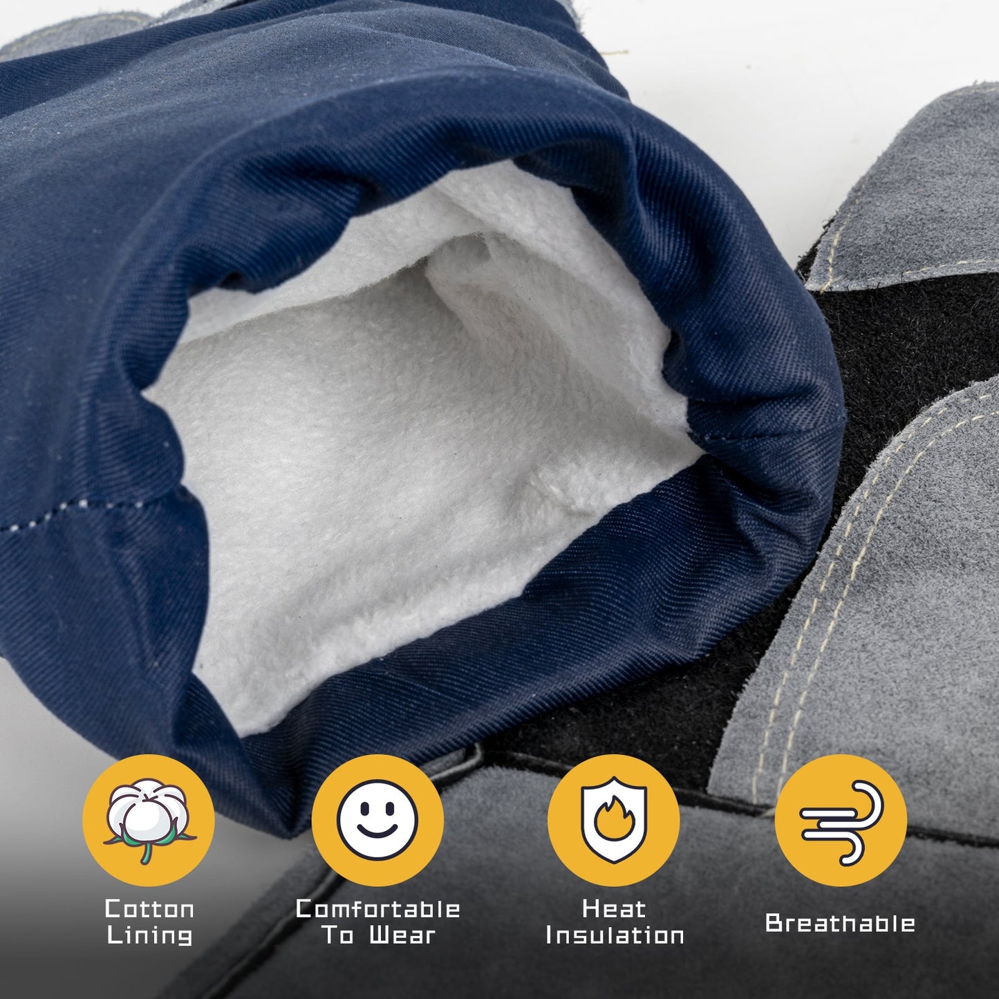 TOOLIOM 16 "es 932„‰ Welding Gloves for MIG/Stick Welding Heat Fire Resistant image 3