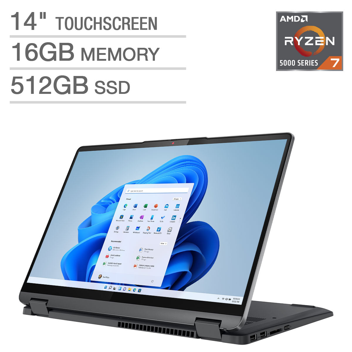 Lenovo Flex 5 14" 2-in-1 Touchscreen Laptop - AMD Ryzen 7 5700U - 2240 x 1400 image 3