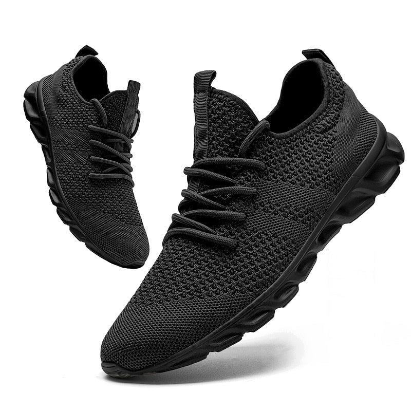 Men Casual Sport Shoes Light Sneakers White Outdoor Breathable Mesh Black Runni